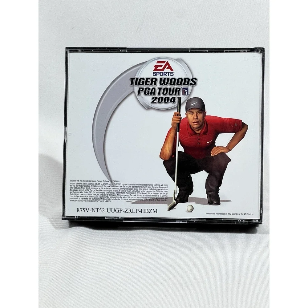 Tiger Woods PGA Tour 2004 PS2 Game Complete Tested Retro Toycore Golf Sports